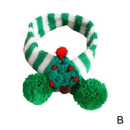Röd Grön Jul Stickad Pet Scarf Katt Hund Accessoar Halsdukar