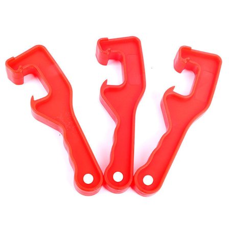 3 stycken 5 gallon plasthinklocksöppnare, öppningsverktyg, röd