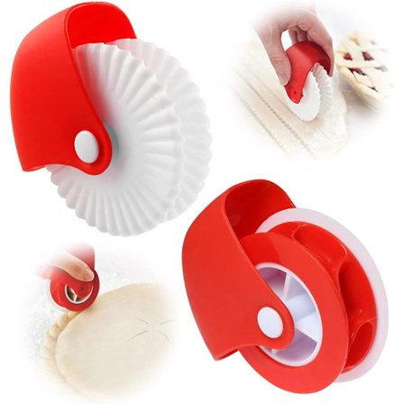 2 Pakk Bakst Hjul, Pizza Kutter Hjul, Plast Rulle Kjøkken