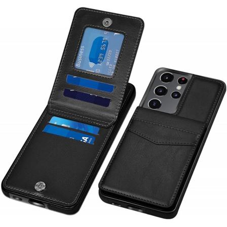 Samsung S21 Ultra Mobilskal Korthållare 5-fack Retro V3 Brun