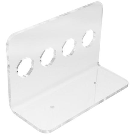 Akryyli Saksikotelo 4-paikkaa Seinäkiinnitys Saksikotelo Teline Parturi Sakset Kampa Organisaattori Läpinäkyvä 13x8cm Transparent 13x8cm