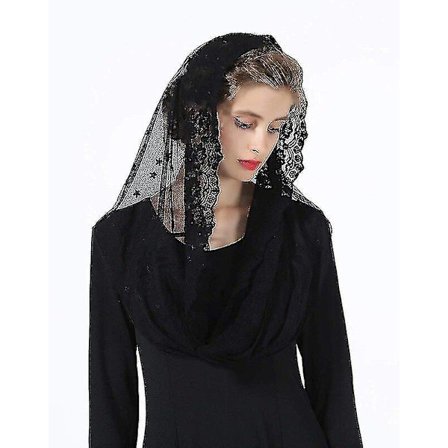 Elfenbenssvart Muslimsk Katolsk Dame Blonde Sjal Religiøst Slør - Wtake