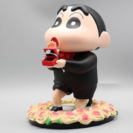 Anime 19cm Crayon Shin-chan Figur Kawaii Frieri-förslag Crayon Shin-chan Periferi-serie Modellbil Dock Samling Dekoration