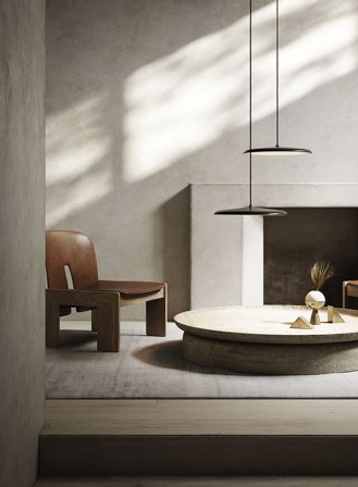 Artist taklampe Ø40 - sort