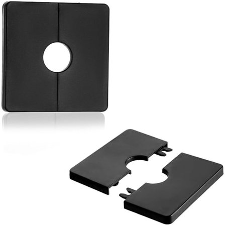 Dekorativ dusjdeksel, 22 mm, firkantet selvklebende PVC-rørdeksel, dekorativt krankdeksel for dekking av ledninger, kraner, indre diameter 22 mm, 