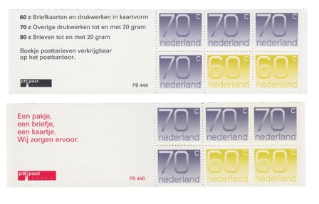 Holland 1991-1992 - Frimærkehæfte NVPH PB 44a-b - Postfrisk