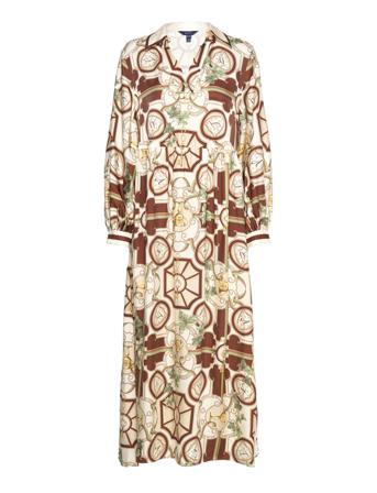 D1. American Luxe Maxi Dress Dresses Shirt Dresses Multi/mønstret GANT