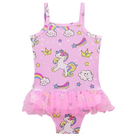3-9 år Barn Flickor Unicorn Tankini Swimwear Baddräkt Semester