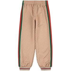 Kids - Gucci Camel GG All Over Side Stripe Sweatpants 6 years - Bottoms - 6 years - Beige