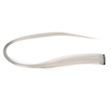 Lyse farge hårføyelser hårstykke rett hårstykke klips for cosplay utkledning festferiegrå