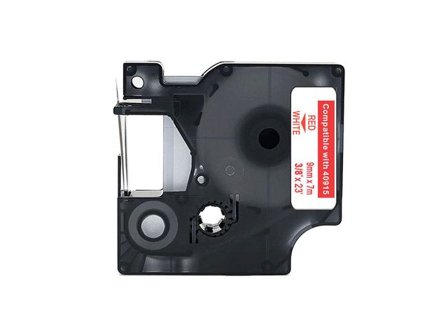 Tape 9mm Röd på Vit - Lyreco - Kontorsmaskiner - Märkmaskiner och tape - Tape - Dymo D1