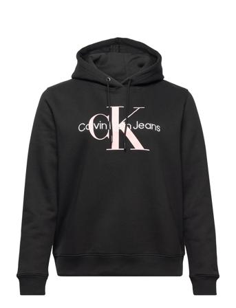 Plus Iconic Monologo Hoodie Hettegenser Genser Svart Calvin Klein Jeans