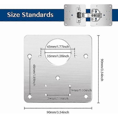 Skabshængsel Reparationsplader, 6 Stykker Rustfrit Stål Fikseringsplade Skabsdør Hængsel Reparationssæt Med Hul Og Fikseringsskruer, Til Skabe, 