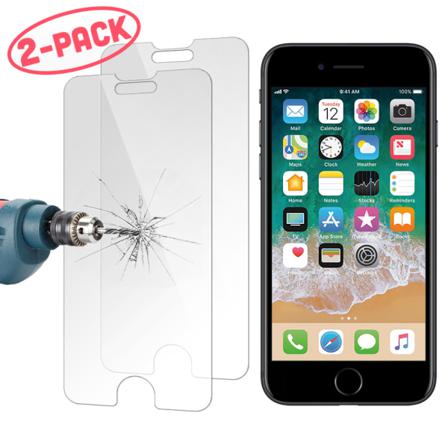 2-pack - Iphone 8 - Skärmskydd I Härdat Glas, 0.26mm Transparent
