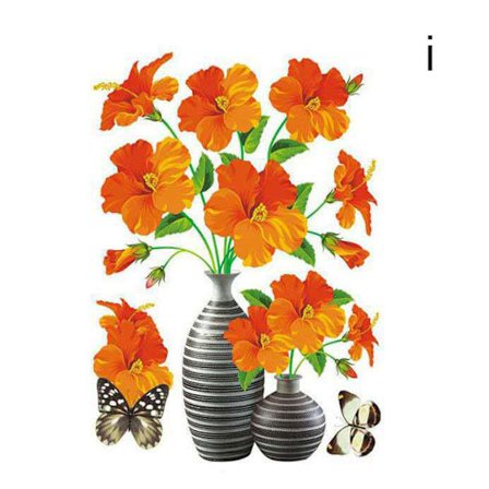 DIY växtvas 3D stereoklistermärken självhäftande vägg kylskåp dekoration Vattentät