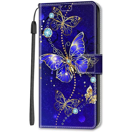 Samsung A13 Etui Læder Silikone Stødsikkert Bumper Cover Stativ View Cover med Kortlommer Telefon Etui Til Samsung Galaxy A13 4G