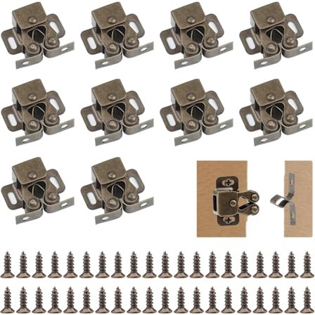 Huonekalulukot 10 kpl Kaapin oven salpa, Kaksinkertainen rullakaapin ovi