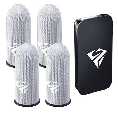 Gaming Finger Sleeves til Mobil Gaming 0.25mm Glas Sølv Fiber Sømløs Tommelfinger Fingerspids Cover til Pubg/cod/lol/ros