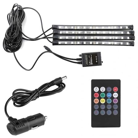 /EA/ 4 st 12V LED-billampor, färgglada interiörlampor