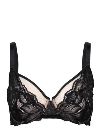 Bra New Wire Elsa Lace Plussiz Lingerie Bras & Tops Wired Bras Svart Lindex