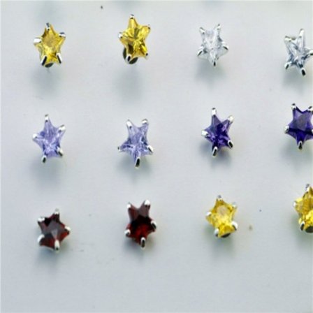 925 sølv øreringe CZ 1. klasse