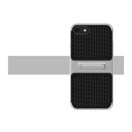 Stötdämpande Hybridskal i Karbon av FLOVEME - iPhone 8 Plus Silver