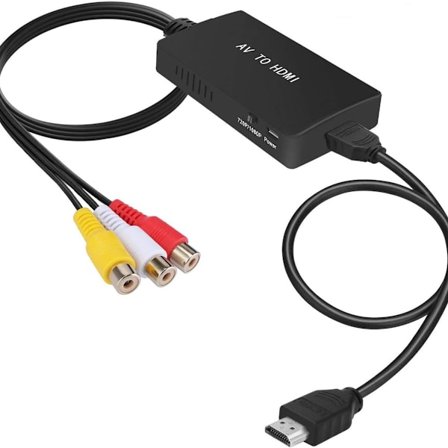 RCA till HDMI-adapter, komposit till HDMI-adapter stöder PAL/NTSC för