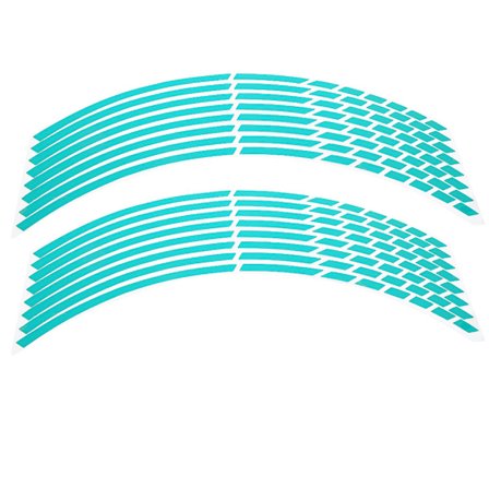 16 stk. cykel motorcykel 16-18 tommer reflekterende hjulstrimmel klistermærker dekoration tilbehør (grøn)