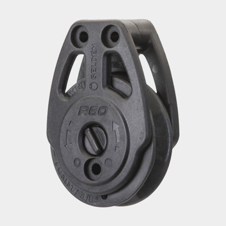 Einfachratschenblock Seldén R60, decksmontiert, mit gegen den Uhrzeigersinn Ratschenfunktion, passt für Leinen Ø6 - 10 mm - Boot