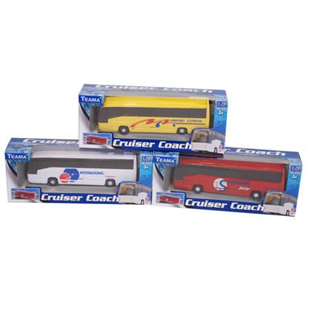 Leksaker Bilar Cars Alrico 10012 Buss Pullback 13cm Gul