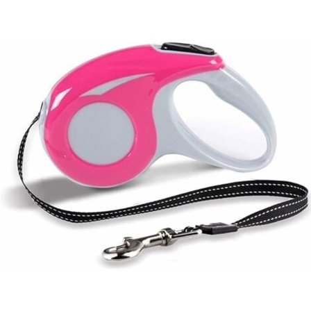 Uttrekkbare hundebånd, 5m uttrekkbart hundebånd, Flexi uttrekkbart hundebånd, egnet for små og mellomstore hunder og katter, Maksimum 15kg (Rød)/NC/