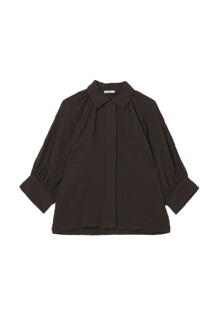 Wera Krinklad blus med trekvartsärm ARIZONA Blusar Brun 38