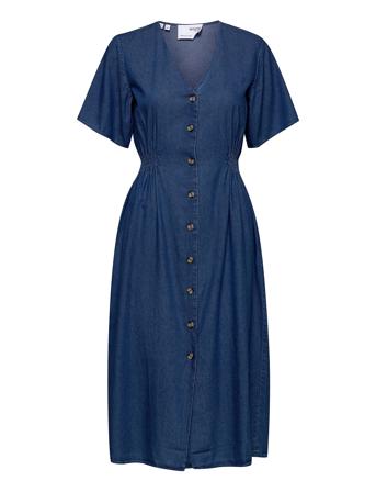 Slfclarisa Ss V Neck Dress U Blue Selected Femme