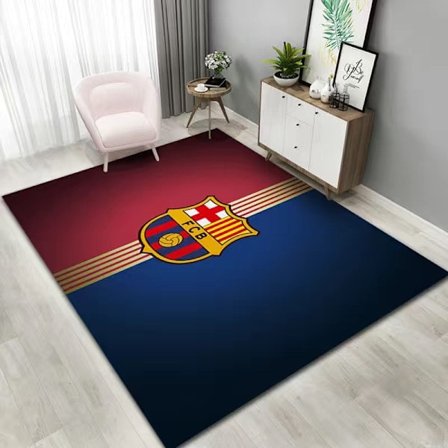 Vintage Firkantede Tæpper Blødt Skridsikkert Tæppe med Høj Vandabsorption til Læseværelse Barcelona