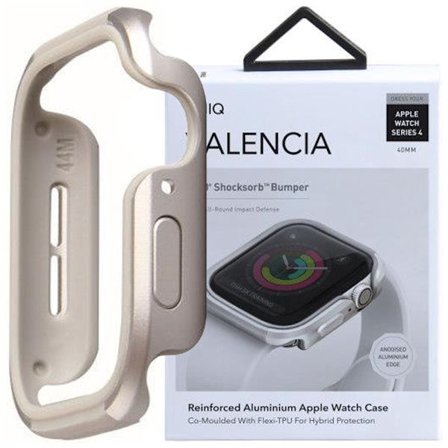 UNIQ veske Valencia Apple Watch Series 4/5/6/SE 40mm. sølv/titan sølv