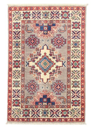 Medallón Pequeño Kazak Fine Alfombra 60X89 Lana