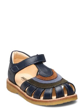 Sandals - Flat - Closed Toe - Shoes Summer Shoes Sandals Multi/mønstret ANGULUS*Betinget Tilbud