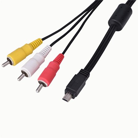 Mini USB til 3 RCA AV-kabel til Canon Camera IXUS 990 IS 980 IS 970 IS 870 IS 200