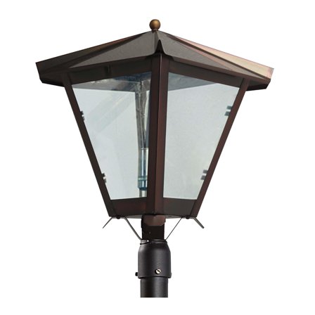 Westal Gustav Stolpearmatur 440 x 320 mm, E27 Svart, katedralglass, Belysning