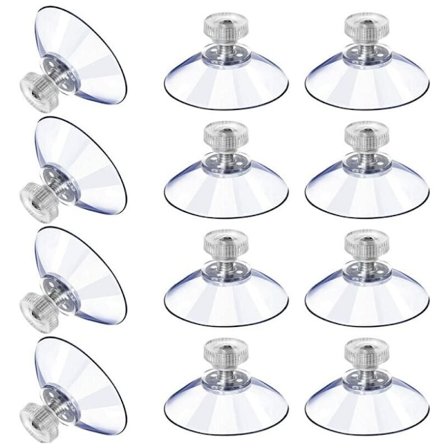 Plast sugekopper gjennomsiktig antikollisjon sugekopp gummiskrue mutter metall sterk sugekopp klar PVC erstatning med Fontainebleau skrue mutter 12PCS