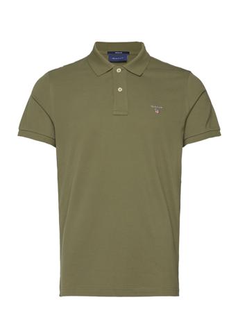 Original Pique Ss Rugger Polos Short-sleeved Grønn GANT