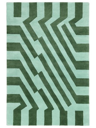 Dywan Wełniany Ziggy Zielony/Miętowa Zieleń Duży Oeko-Tex