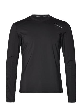 Crewneck Long Sleeve T-Shirt T-shirts Long-sleeved Musta Champion