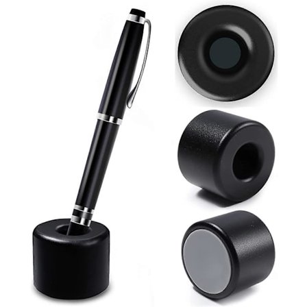 Aluminium Penholder Mini Penholder Simpel Penholder til Studenter og Kontorbord (sort)