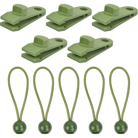 Presenningklips Heavy Duty Teltsklips Låseklips Og Sprettball Tau Tau Campingtilbehør For Teltet Presenning Caravan, Markise, Båtplast Dekking 