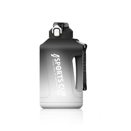 Stor vattenflaska med sugrör & Chug lock med handtag