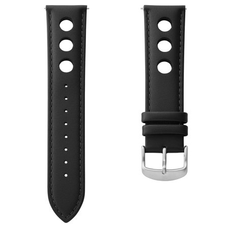 Monterey | Bracelet de montre de course en cuir noir pour hommes - Bracelets de montres