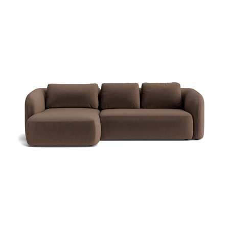 Trapani chaiselong sofa, venstrevendt, Riviera Brun - Komfortabel & Stilfuld - 285x175x86cm - Sofa med Chaiselong