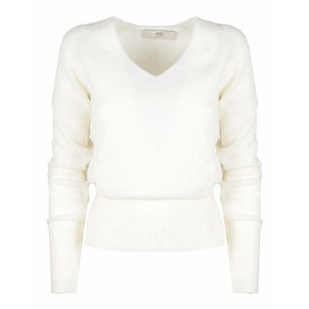 Jucca, V-neck Knitwear Wit, Dames, Maat:L,alpaca