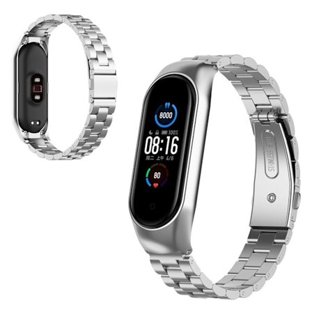 Xiaomi Mi Smart Band 6 / 5 stainless steel watch band - Silver